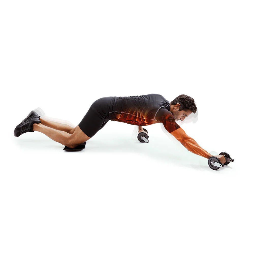 66fit Twin Ab Roller Wheels with Kneel Pad - Image 3