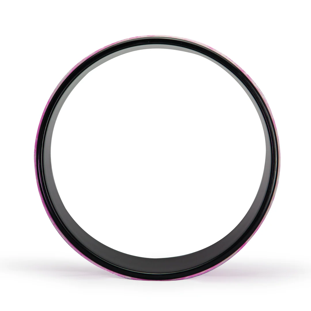66fit Yoga Back Wheel - Pink White 12" - Image 4