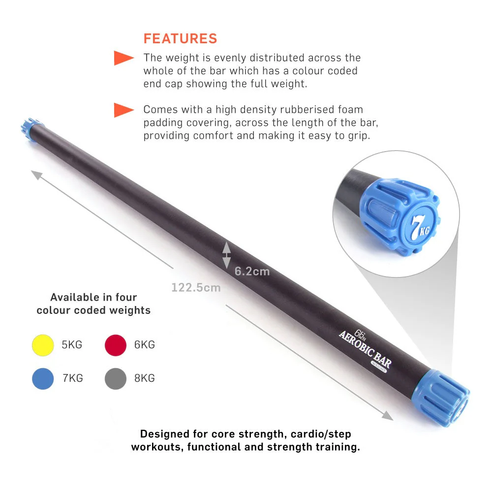 66fit Aerobic Weighted Exercise Bar - Image 3